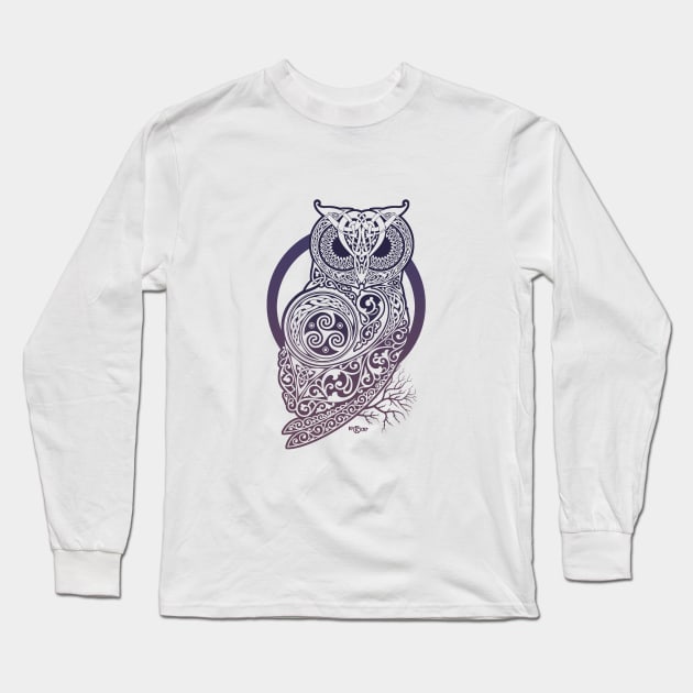 CELTIC OWL Long Sleeve T-Shirt by RAIDHO